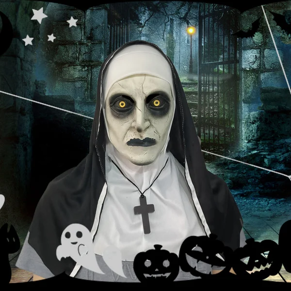 👻49%OFF🎃Urdreamlife — Halloween Nun Scary Mask