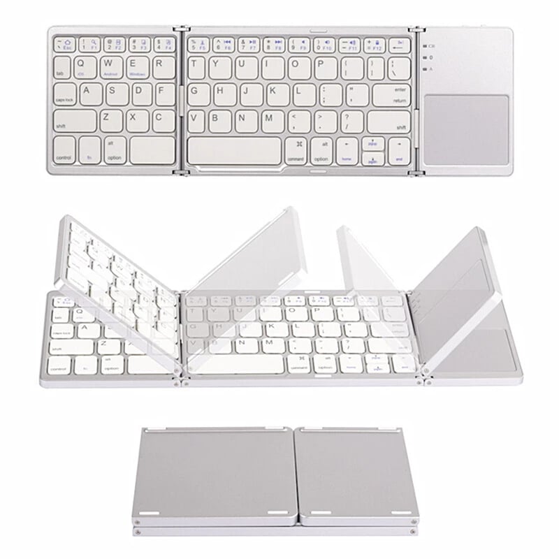 🔥hot sale🔥 Foldable mini keypad with Bluetooth, wireless foldable keyboard with touchpad