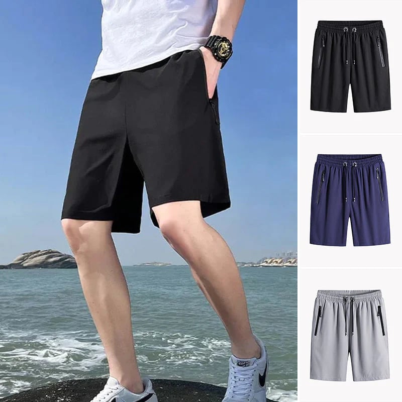 Men's Plus Size Ice Silk Stretch Shorts