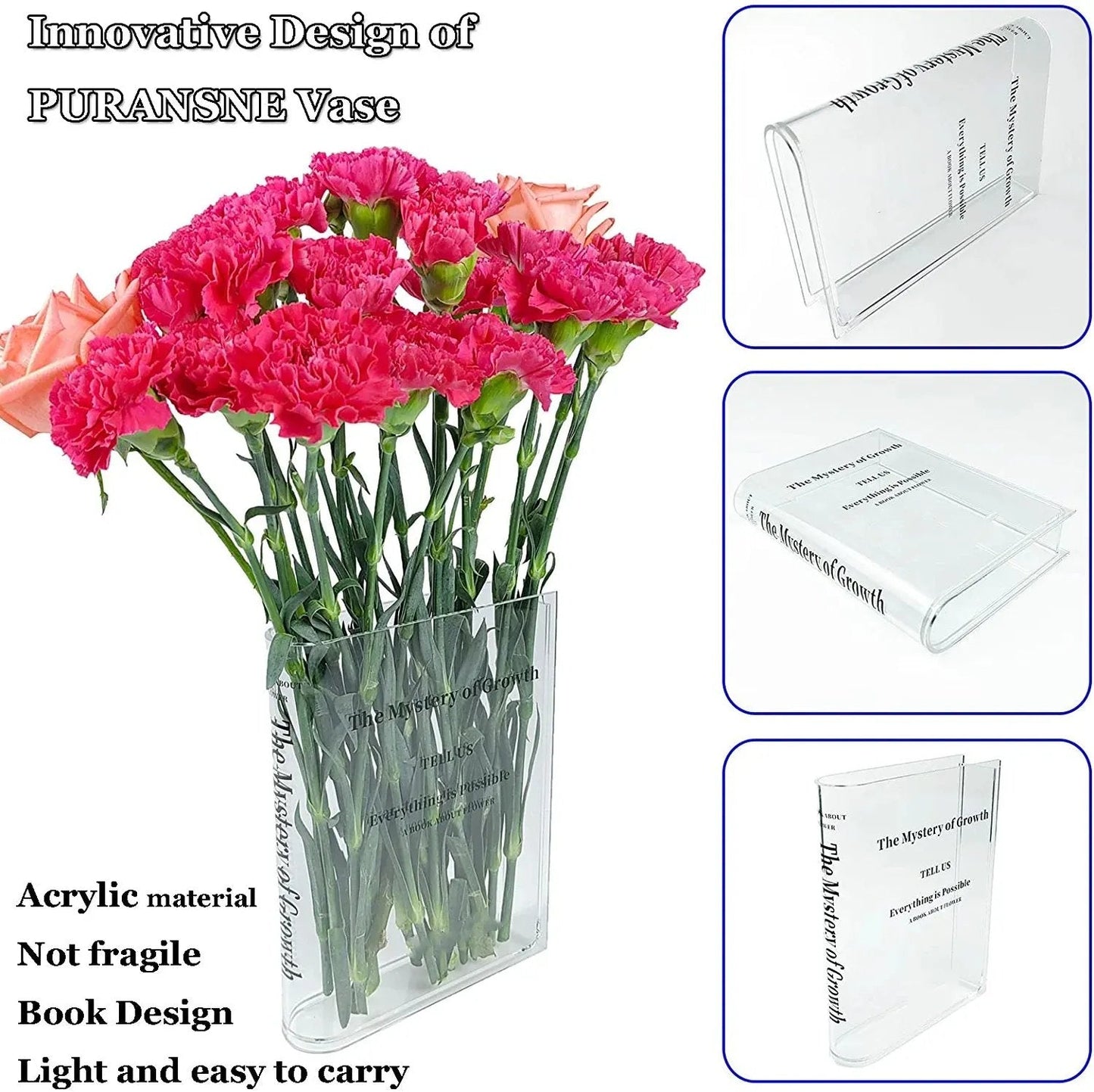💕Books About Flowers - Book Vase💥 Buy 2 get 1 free(3PCS)