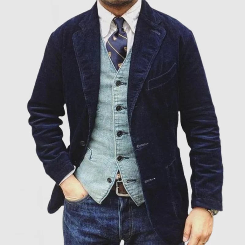 Men's Vintage Corduroy Lapel Jacket