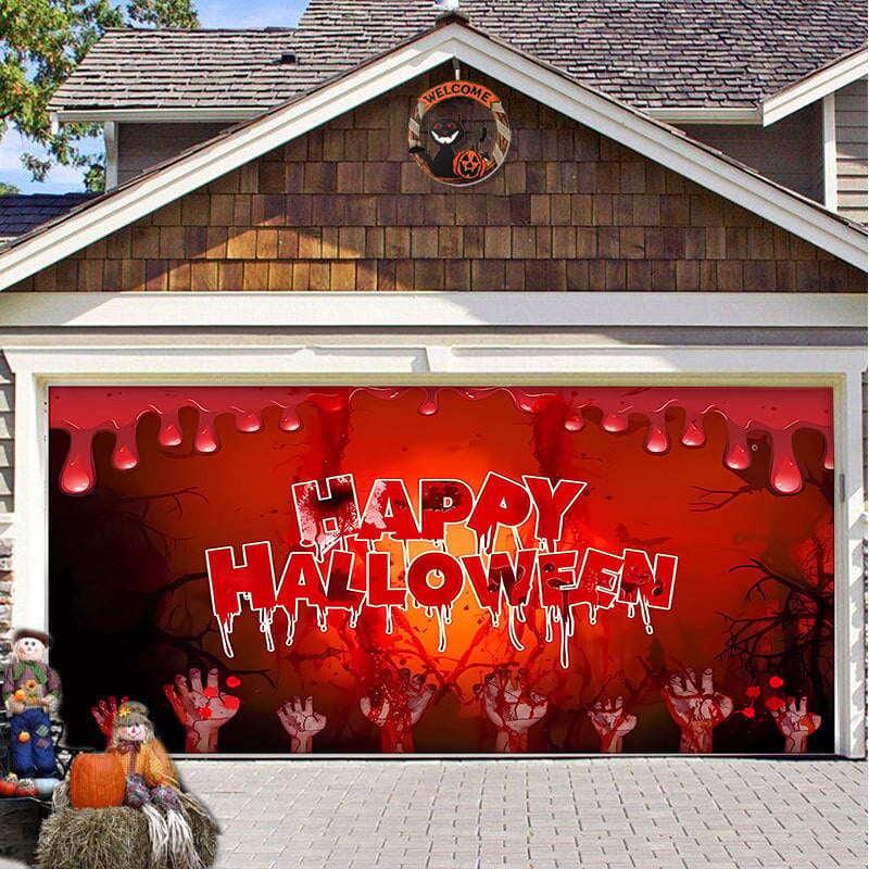 Hot Sale-Halloween 2023 Garage Door Decoration