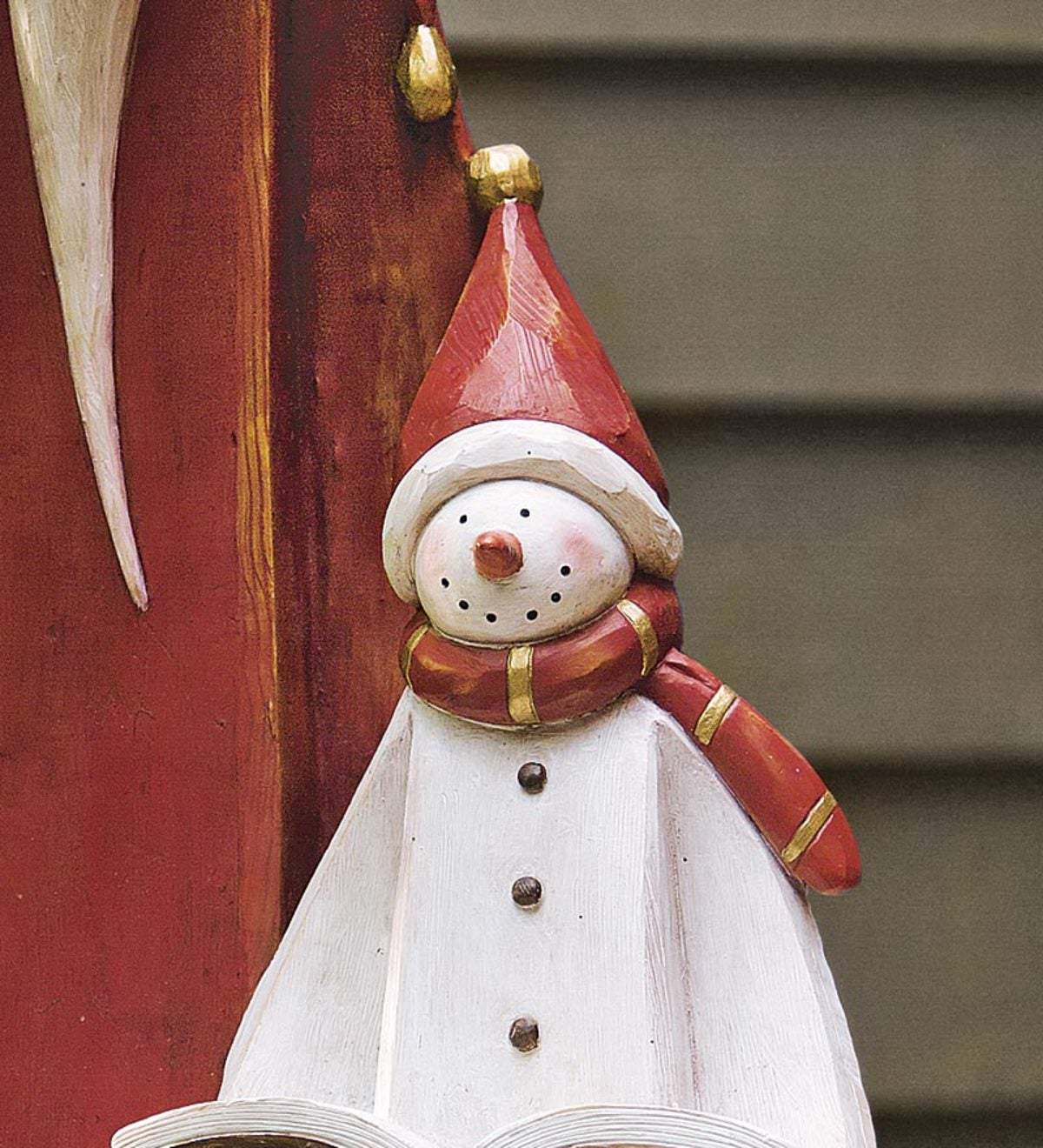 Santa And Snowman Sculpture
