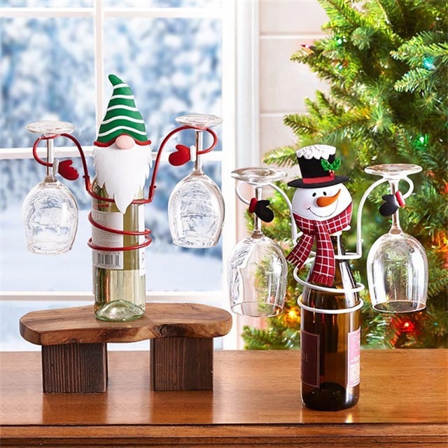 🎅Early Christmas Sale-49% OFF - Holiday Wine Bottle Glass Holders