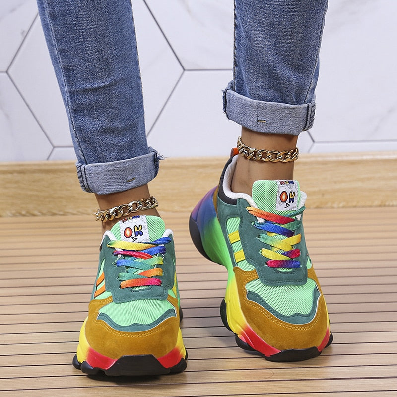 (CHRISTMAS SALE) MarleyShoes | Comfortable & Stylish Rainbow Sneakers