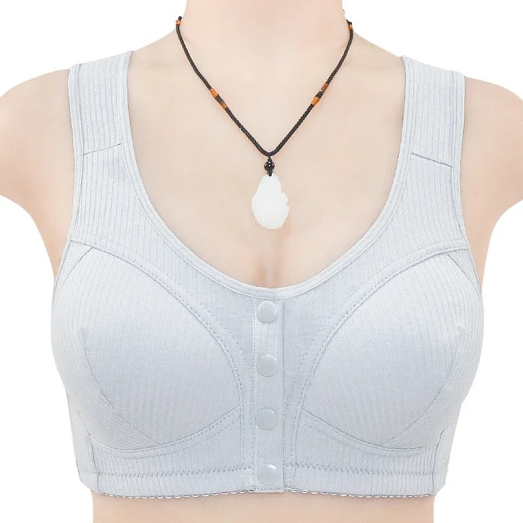 🔥Buy 1 Get 2(3packs)🔥 COMFORTABLE FRONT-CLOSURE WIRELESS PLUS SIZE BUTTON BRA