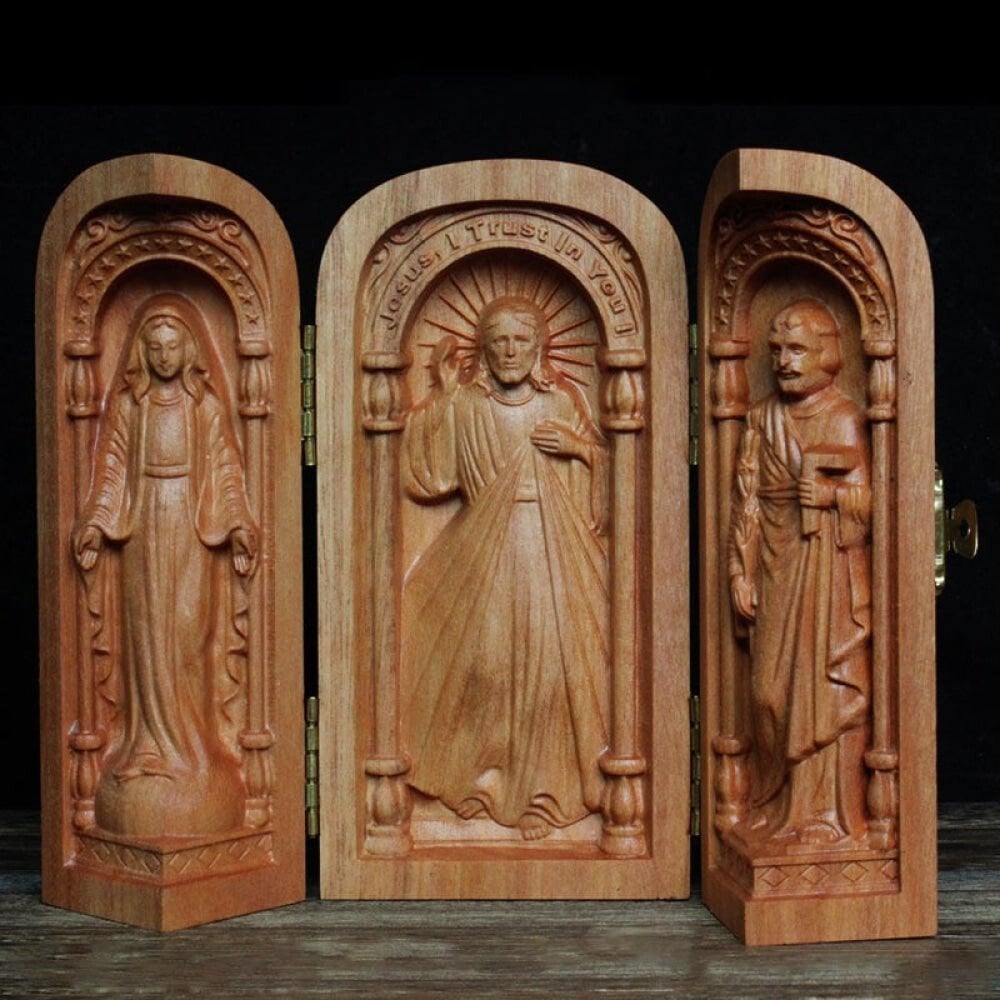 🔥HOT SALE🔥Hand-carved Portable Church - Mini Christian Altar