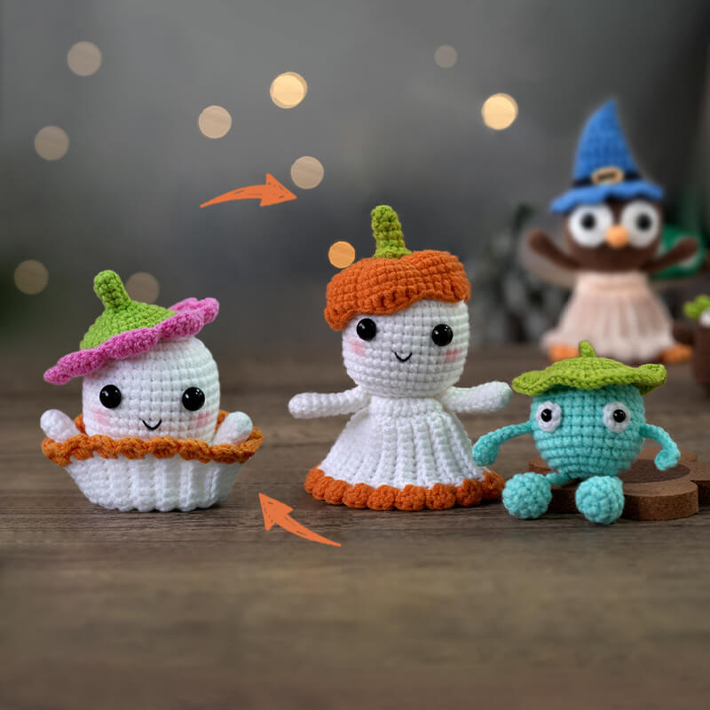 Halloween Crochet Kit For Beginners with Easy Peasy Yarn